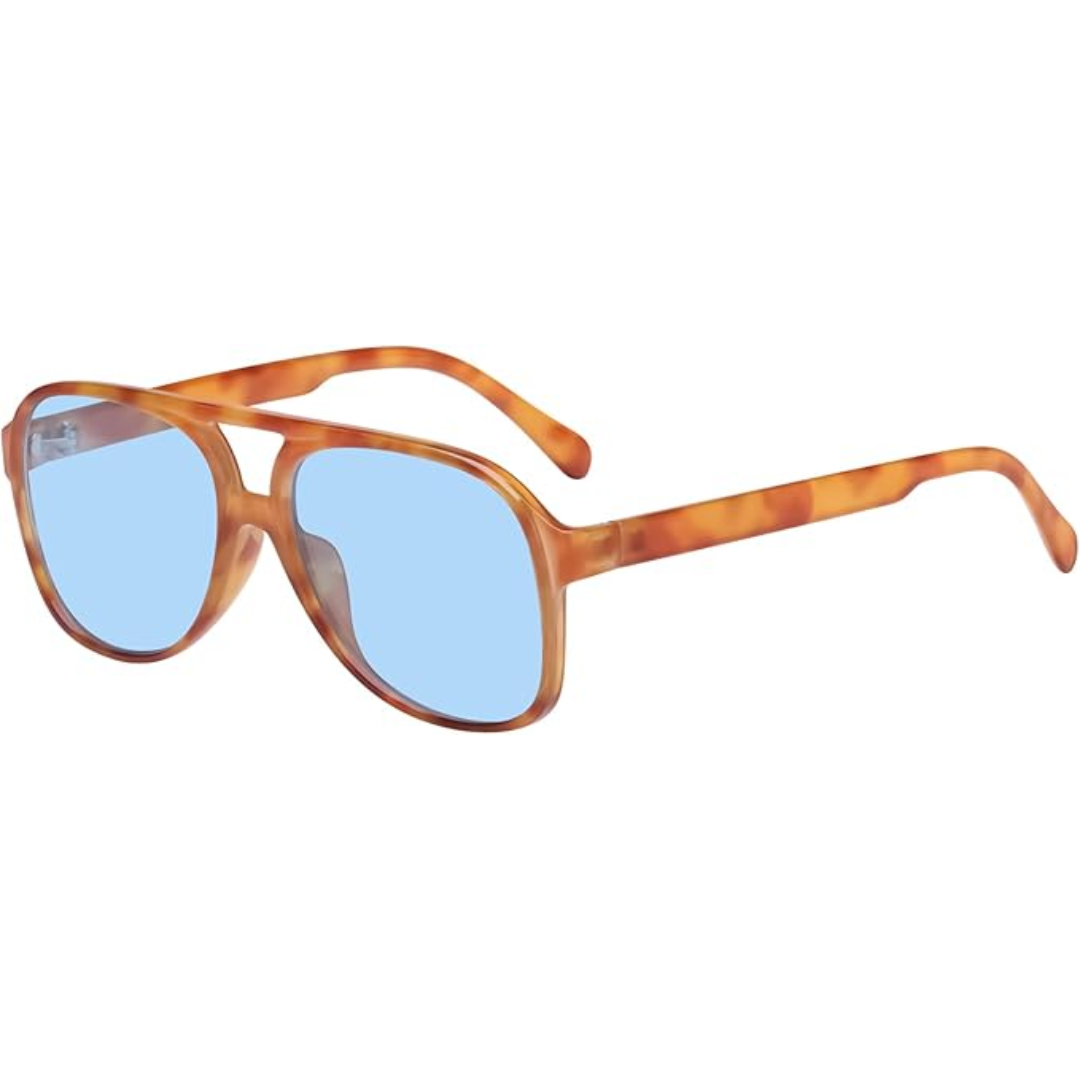 Classic vintage 70s aviator sunglasses, perfect for unisex fashion. Features UV400 lenses.