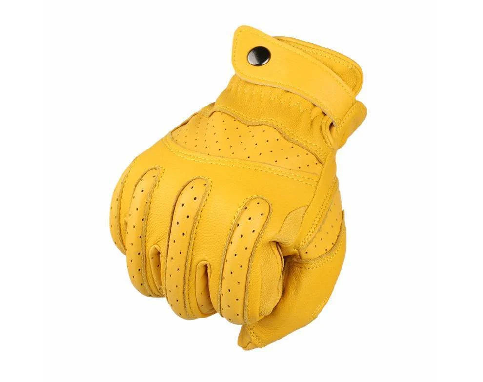 Retro bike gloves, unisex, showcasing touch-screen compatibility for modern convenience during rides.