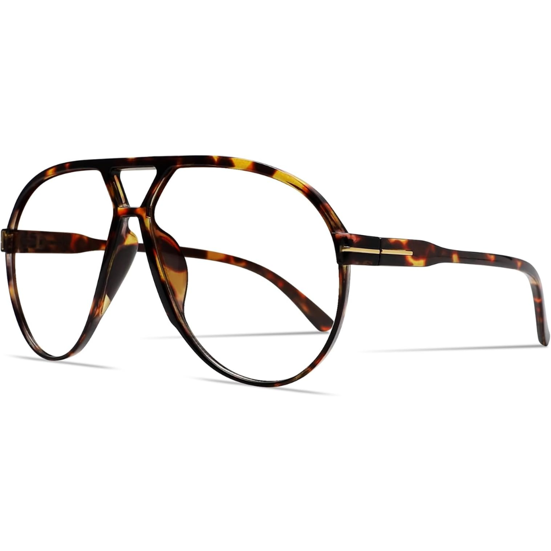 Protect your eyes in style with UV400 retro oversized aviator sunglasses for women.