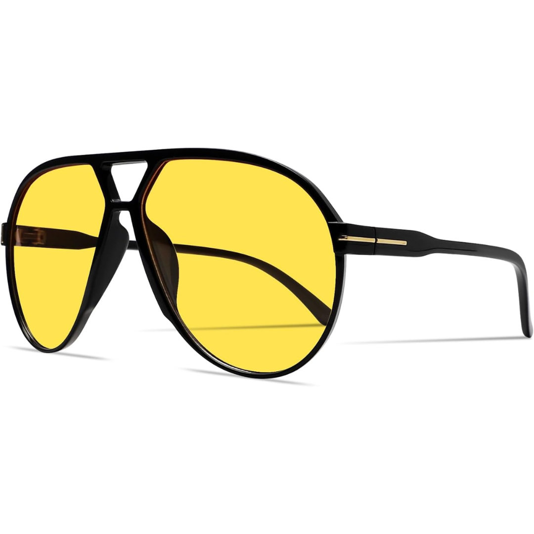 Sleek retro oversized aviator sunglasses, a must-have vintage eyewear accessory.