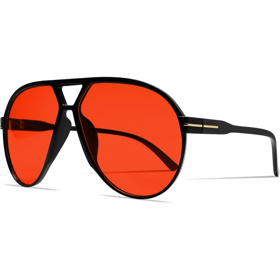Bold retro oversized aviator sunglasses with a timeless appeal, perfect for fashion-forward looks.