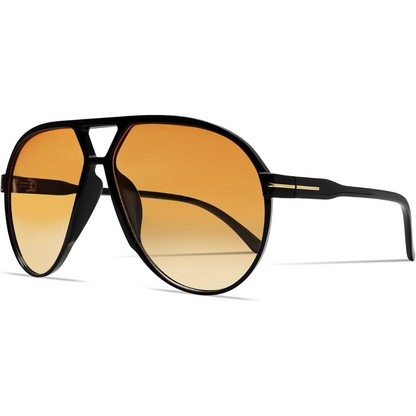 Square lens retro oversized aviator sunglasses offering a unique and stylish eyewear statement.