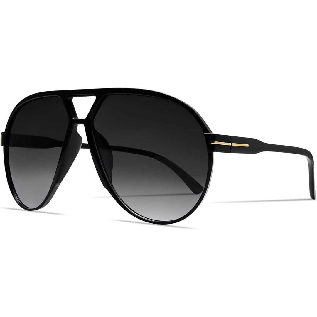 Perfect summer style oversized aviator sunglasses with UV400 for beachwear & everyday fashion.