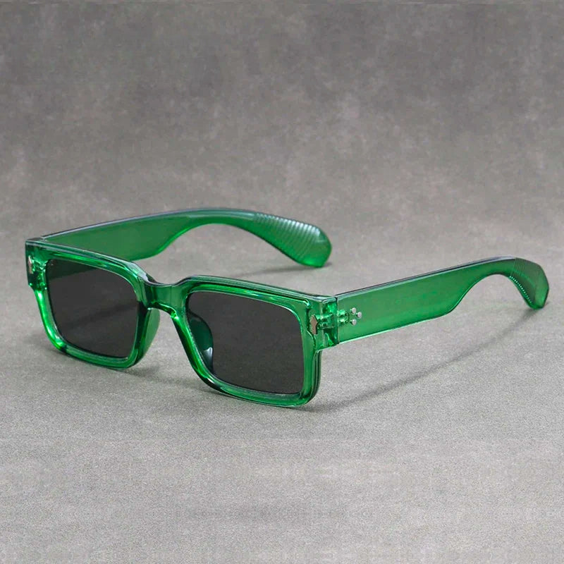 Fashionable unisex rectangular sunglasses with a retro design, perfect eyewear for modern style & sun protection.