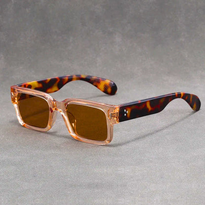 Trendy unisex rectangular sunglasses, a stylish eyewear accessory with a cool retro vibe for fashion-forward protection.