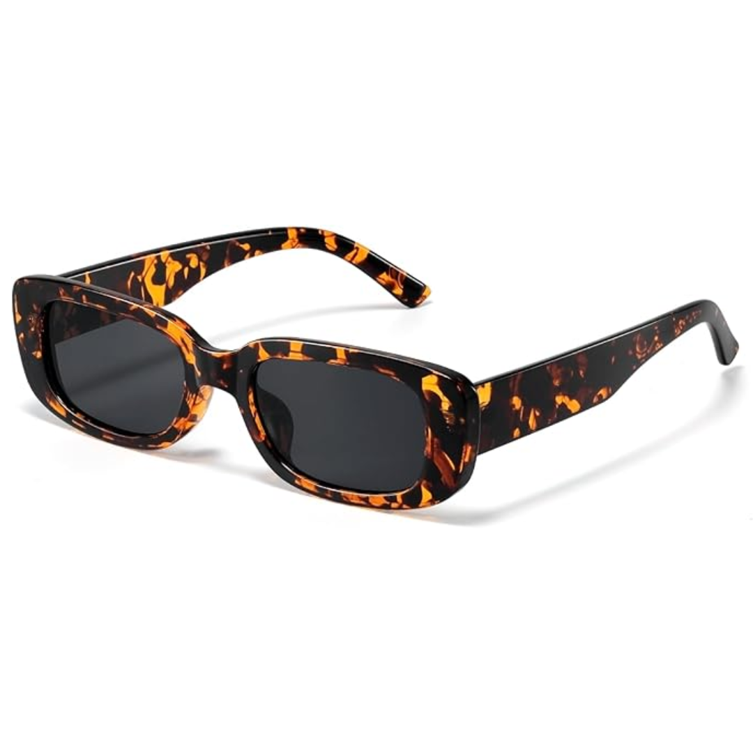 Trendy unisex Y2K retro rectangular sunglasses, perfect fashion eyewear accessory for a cool vintage look.