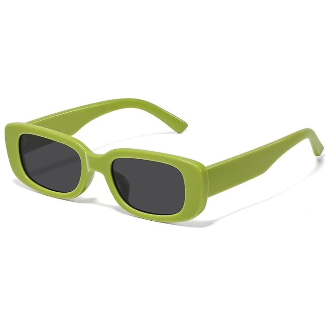 Aria unisex retro rectangular Y2K sunglasses, a trendy eyewear accessory for fashion enthusiasts with UV protection.