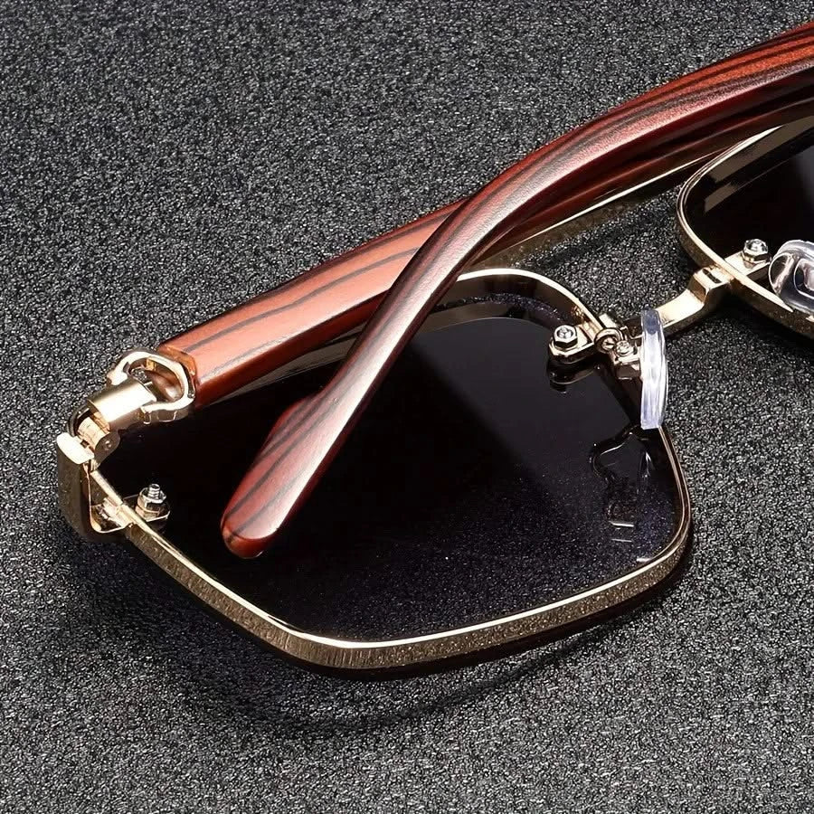 Stylish unisex retro square metal sunglasses with gradient lenses, providing essential UV protection and anti-glare.