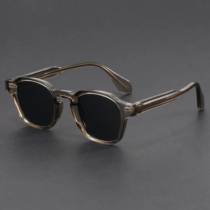Cool blue unisex retro square sunglasses, offering a modern twist on classic vintage eyewear fashion.