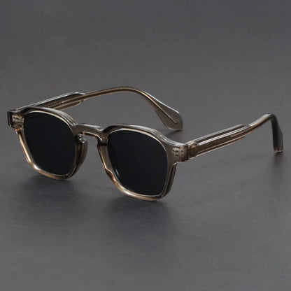 Cool blue unisex retro square sunglasses, offering a modern twist on classic vintage eyewear fashion.