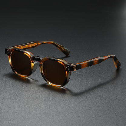 Unisex retro square sunglasses with UV400 protection, perfect vintage style fashion accessory.