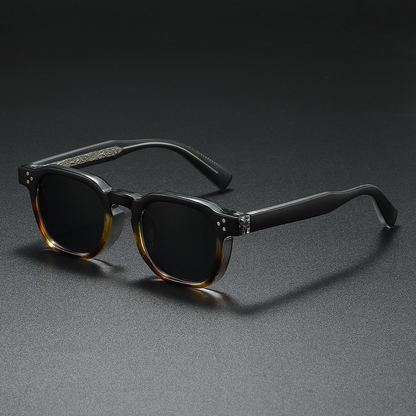 Classic retro square sunglasses. Unisex design with durable acetate frame & full UV400 eye protection.