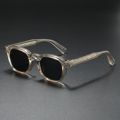 Stylish unisex retro square sunglasses, offering UV400 eye protection. Vintage fashion accessory.