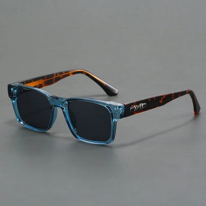 Unisex retro squared-frame sunglasses, stylish eye protection.