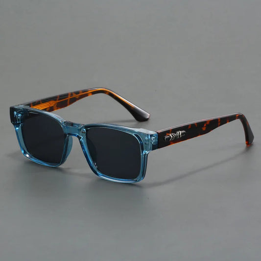Unisex retro squared-frame sunglasses, stylish eye protection.