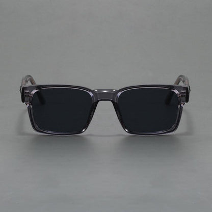 Leopard print retro squared-frame sunglasses, unisex design for stylish eye protection.