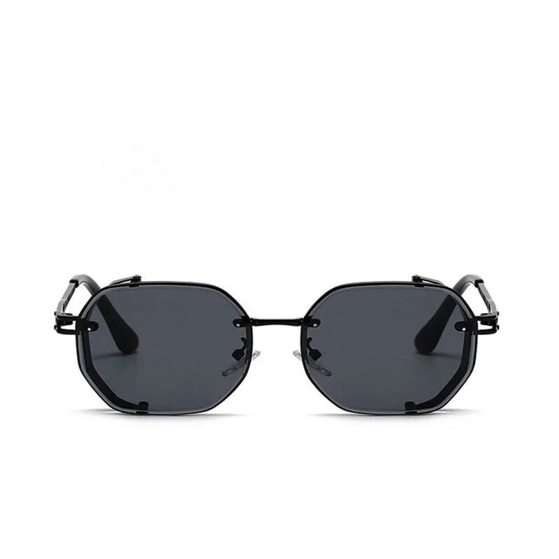 Durable metal frame steampunk sunglasses, a timeless retro accessory with round lenses & full UV protection. Unisex.