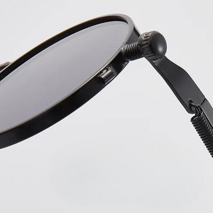 Sleek black Vintero shades. Unisex retro sunglasses for stylish eye protection and a timeless vintage look.