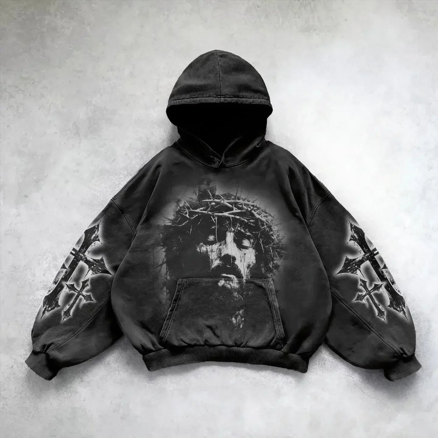 Cozy & soft unisex washed hoodie. Experience vintage comfort & casual streetwear style.