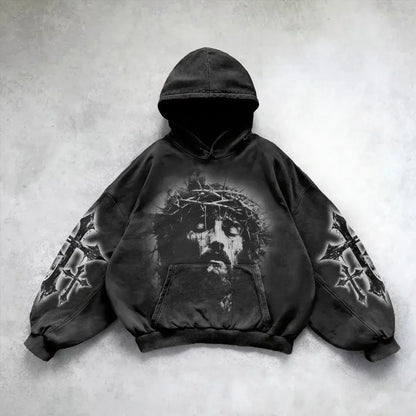 Cozy & soft unisex washed hoodie. Experience vintage comfort & casual streetwear style.