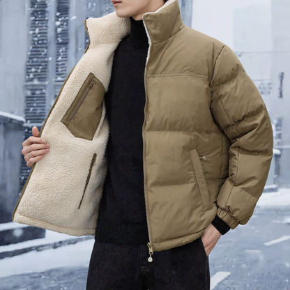 Warm unisex quilted winter jacket. Insulated & stylish, perfect for cold weather adventures.