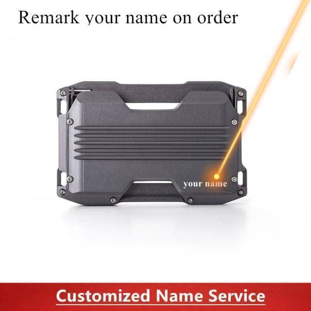 Slimline RFID blocking card wallet, durable metal, fits easily into any pocket