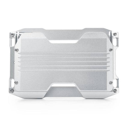 Unisex minimalist metal wallet, RFID blocking technology, secure card storage