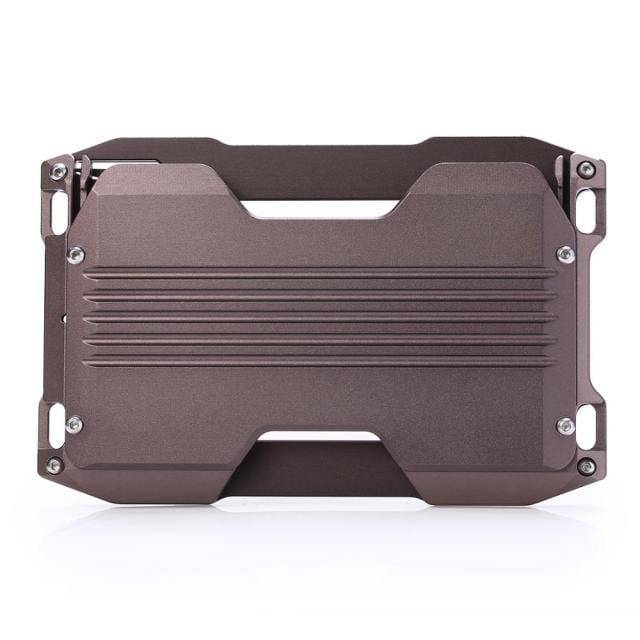 Brushed metal RFID blocking card wallet, stylish and functional, pocket-friendly