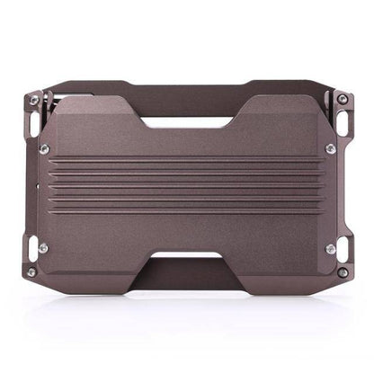 Brushed metal RFID blocking card wallet, stylish and functional, pocket-friendly