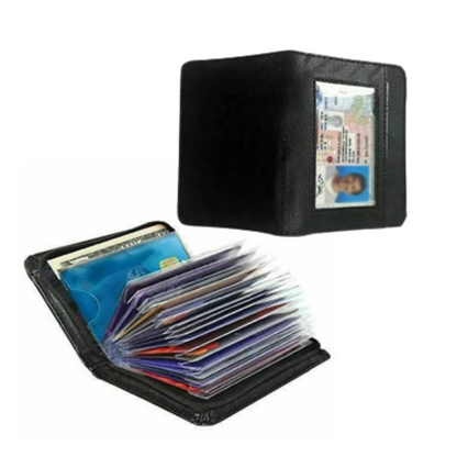 Unisex RFID blocking zip-around leather wallet for secure credit card and ID protection. Slim & anti-theft design.