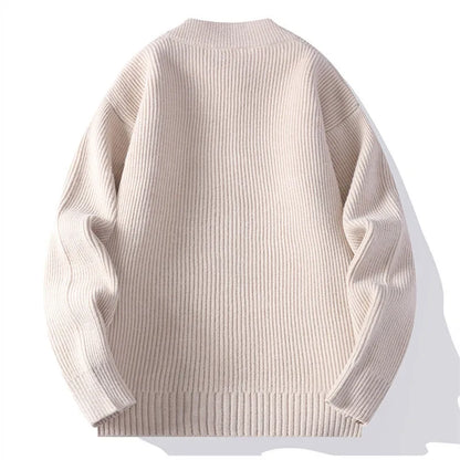Soft texture knit jacket, comfortable unisex ribbed design. Perfect for versatile layering and everyday wear.