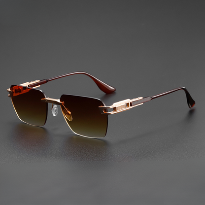 Fashionable unisex rimless eyewear featuring a durable, lightweight alloy frame with premium UV protection.