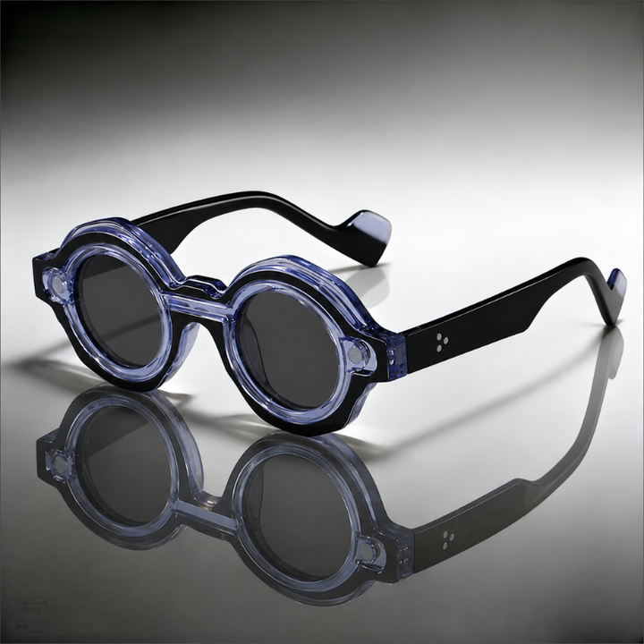 Classic Riviera round sunglasses with durable acetate frame for timeless summer style & UV protection.