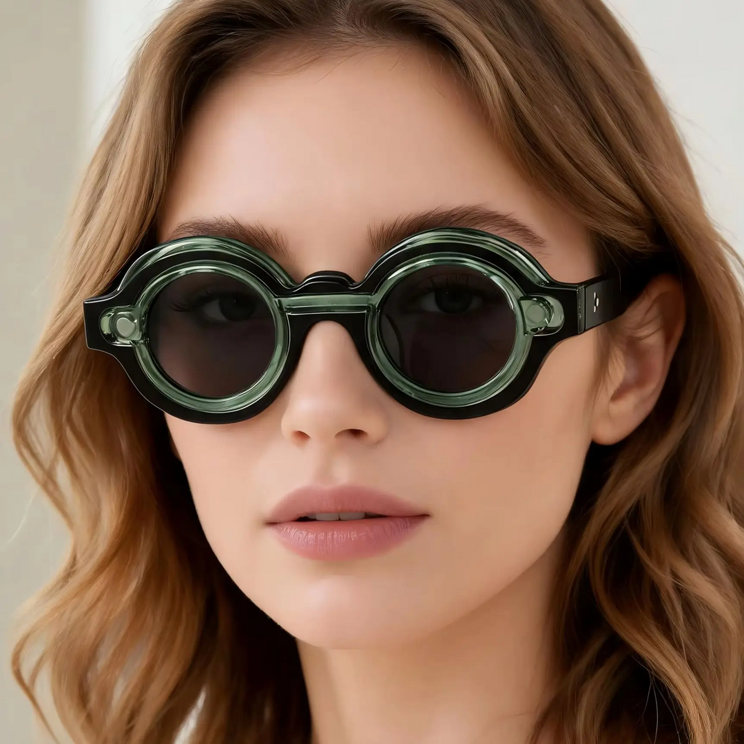 Riviera round UV protection sunglasses, a versatile fashion eyewear accessory for unisex summer styles.