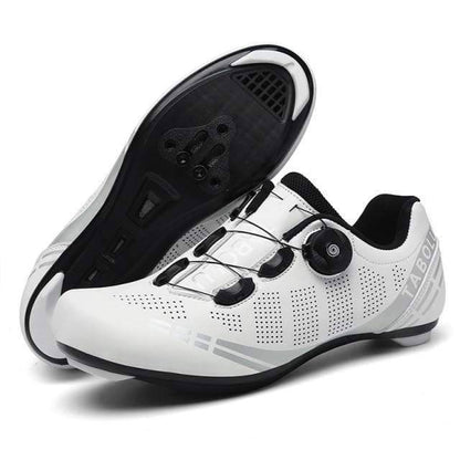 Side view of black unisex SPD SL cycling shoes, engineered for road performance and lace lock