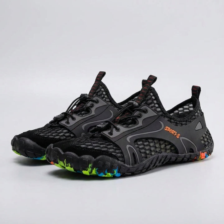 Lightweight Rodney beach & water shoes. Quick-drying unisex footwear for swimming, kayaking & travel.