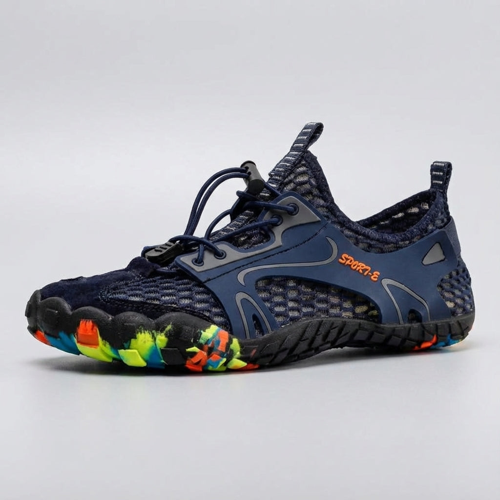 Durable Rodney non-slip water shoes for men & women. Ideal travel & hiking footwear for wet conditions.