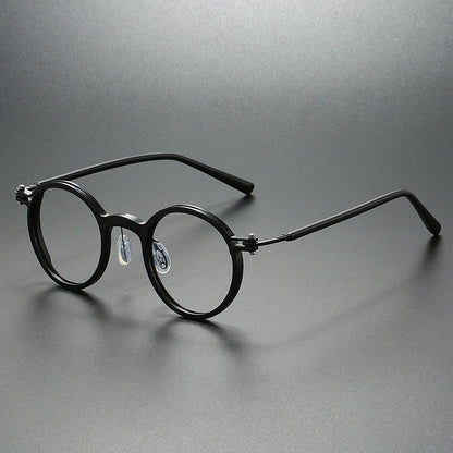 Unisex rounded acetate reading glasses, modern design for clear vision. Lightweight & comfortable optical eyewear.