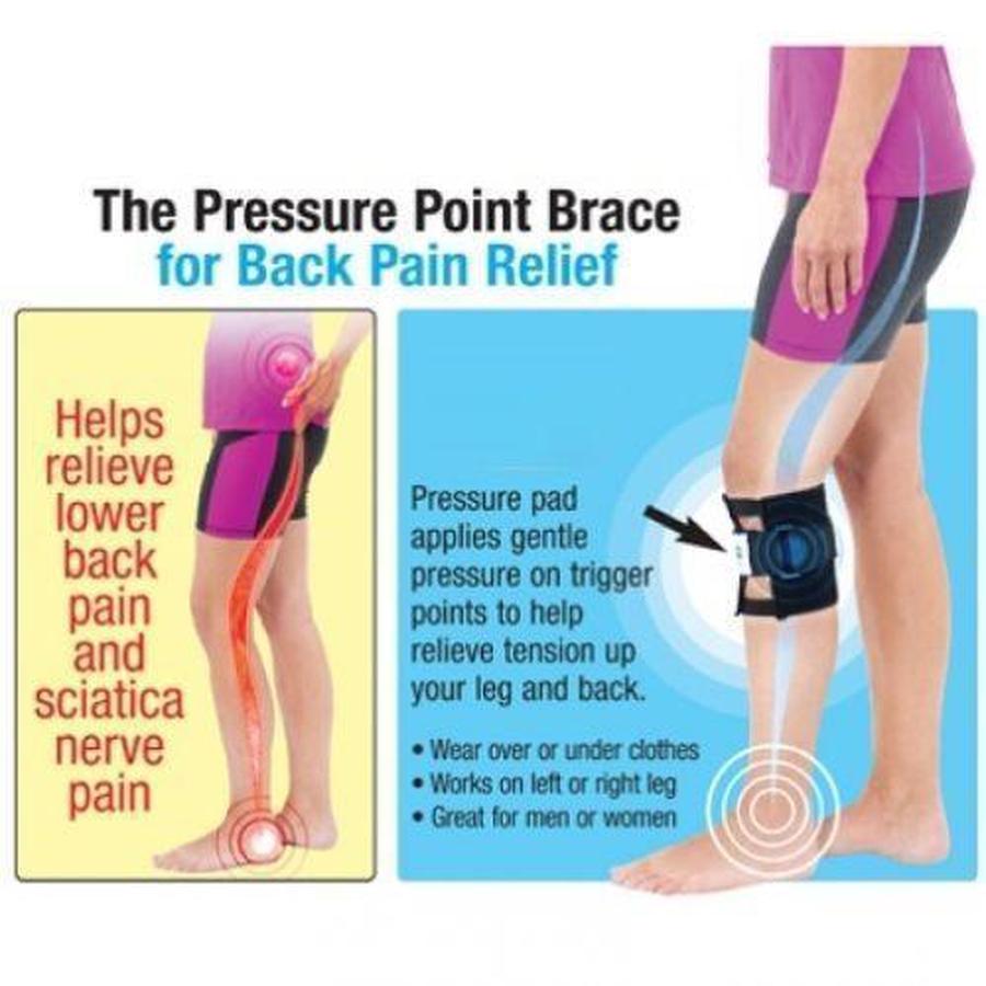 Comfortable, adjustable unisex leg brace for active sciatic nerve and back pain relief and support.