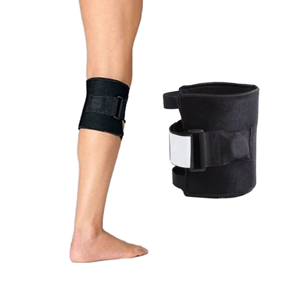 Close-up of comfortable unisex sciatic brace for knee & back pain relief. Wellness support.