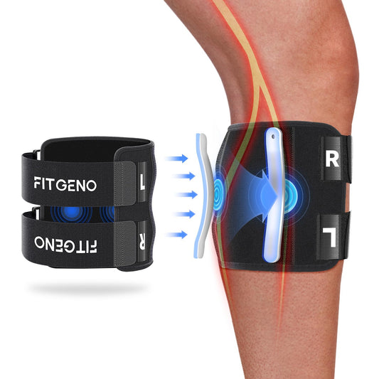 Unisex sciatica nerve pain relief knee brace providing targeted compression & support for leg & joint pain.