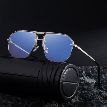 Fashionable unisex sculpted sunglasses. Modern minimalist design with essential UV400 protection.
