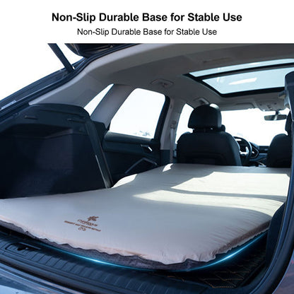 Compact SUV air mattress, self-inflating for quick setup, ideal portable outdoor car bed