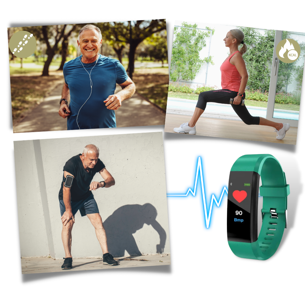 Senior health smartwatch, a digital watch with large display for easy health data access.