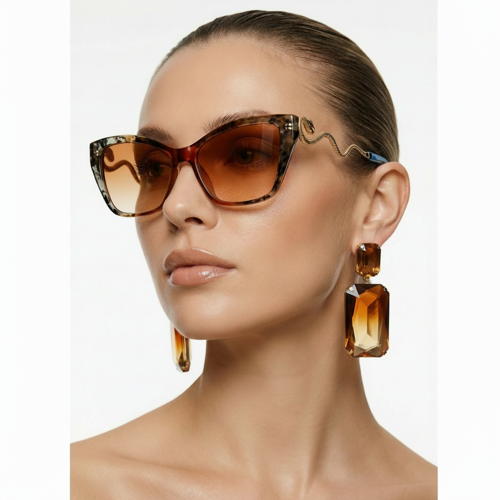 Modern Serpentina unisex sunglasses with bold style. Trendy eyewear, designer quality for street fashion.