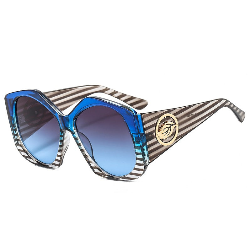 Side view of sharp rhombus sunglasses, highlighting the unique frames and fashion accessory design.
