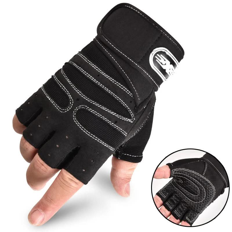Gym essential: durable training gloves with wrist support & shock-resistant design for comfort.