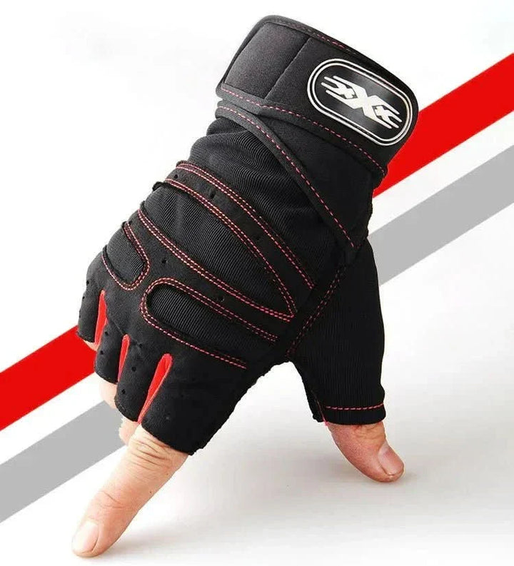 Versatile training gloves for weightlifting, fitness & cycling. Features shock absorption & wrist support.