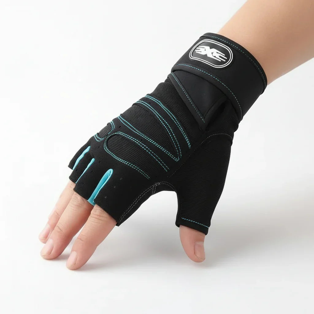 Durable training gloves for weightlifting & exercise. Features shock resistance & wrist support.