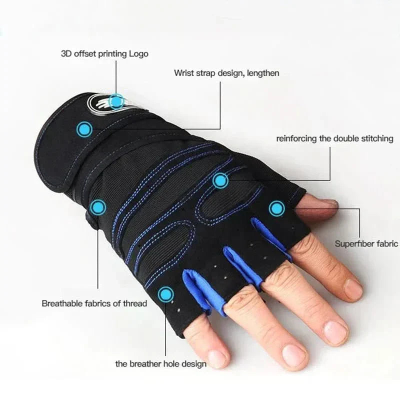 Workout accessories: unisex training gloves designed for cycling, gym & general fitness.